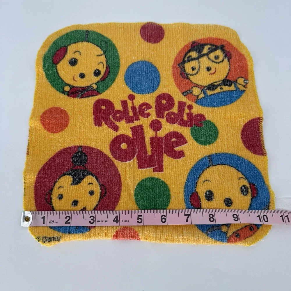 Rolie‎ Polie Olie Wash Cloth Rare Mom Dad Zowie Yellow Terry Cloth Disney